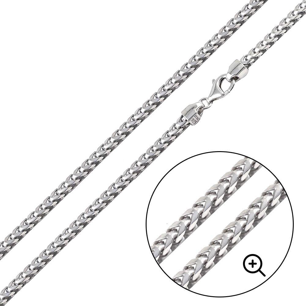 925 Sterling Silver Basic Oval DC Franco 100 3.1mm Chain or Bracelet