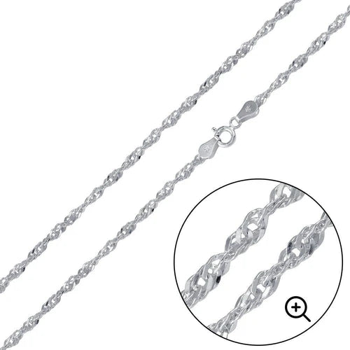 Silver Singapore 025 Chain 1.5mm