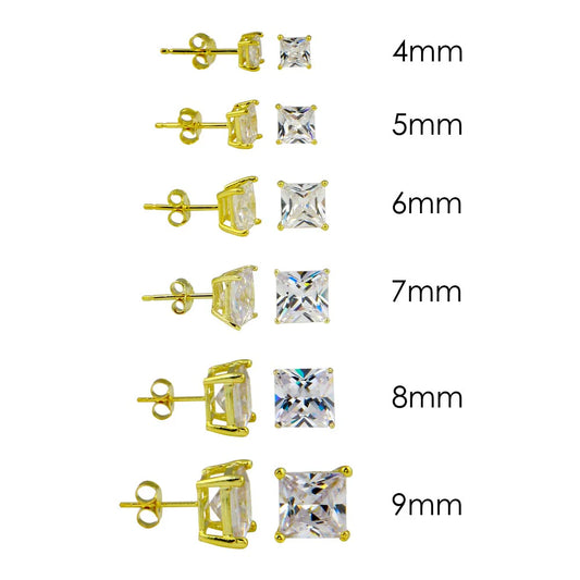925 Sterling Silver Rhodium Plated Moissanite Stone Round Push Back Earring