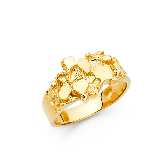 14K Yellow Gold Men’s Nugget Design Ring