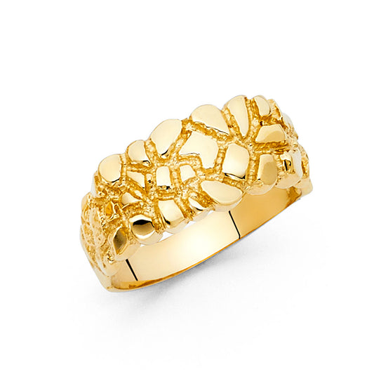 14K Yellow Gold Men’s Nugget Design Ring