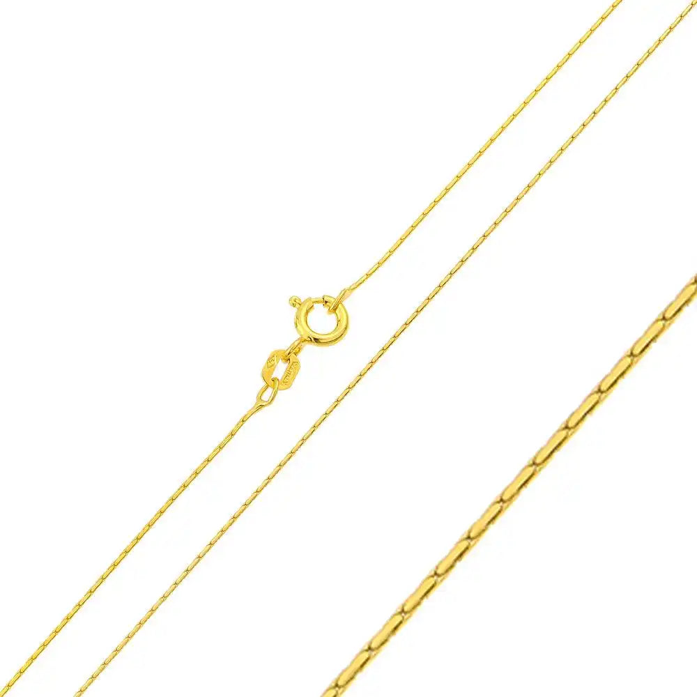 925 Sterling Silver Gold Plated Cardono Chain 0.6mm