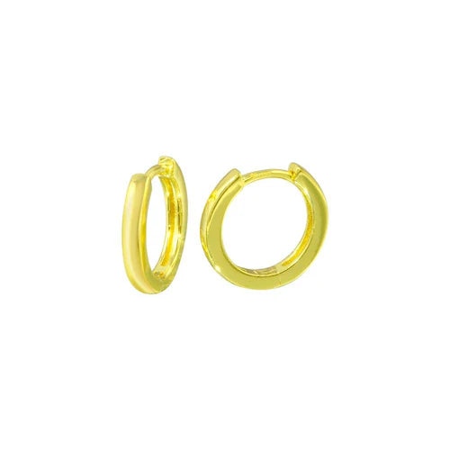 925 Sterling Silver Gold Plated huggie hoop Earring