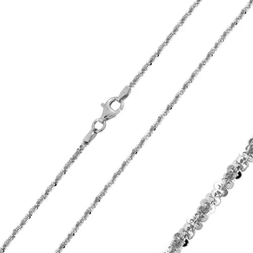 925 Sterling Silver Rhodium Plated Roc 025 Chain 1.4mm