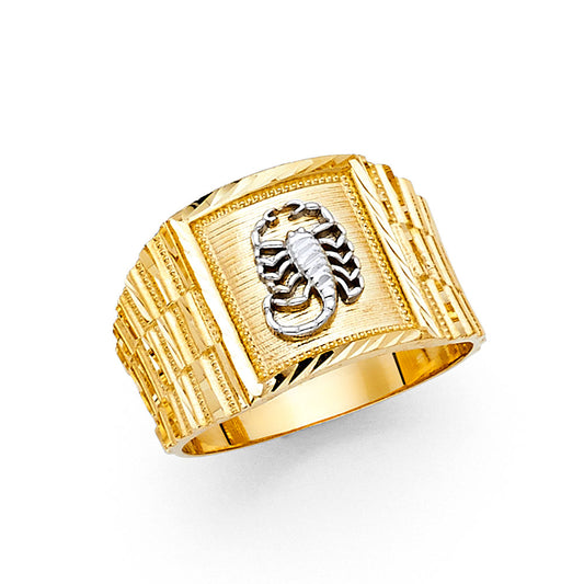14K Men’s Two-Tone Scorpion Ring
