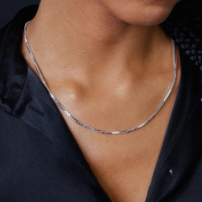 925 Sterling Silver Box 040 Chain 1.7mm