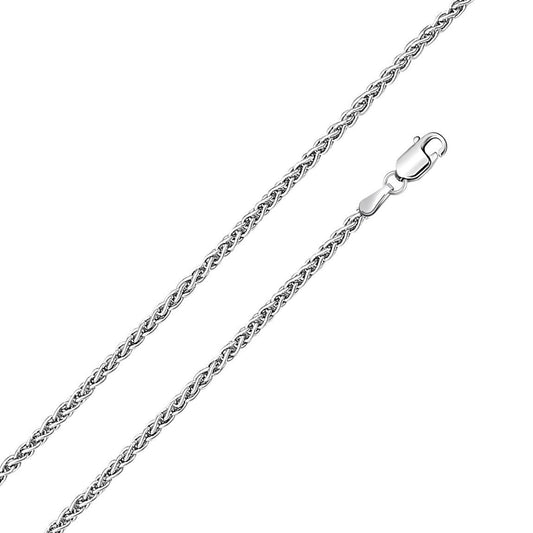 925 Sterling Silver Wheat 050 Chain Link 2.1mm