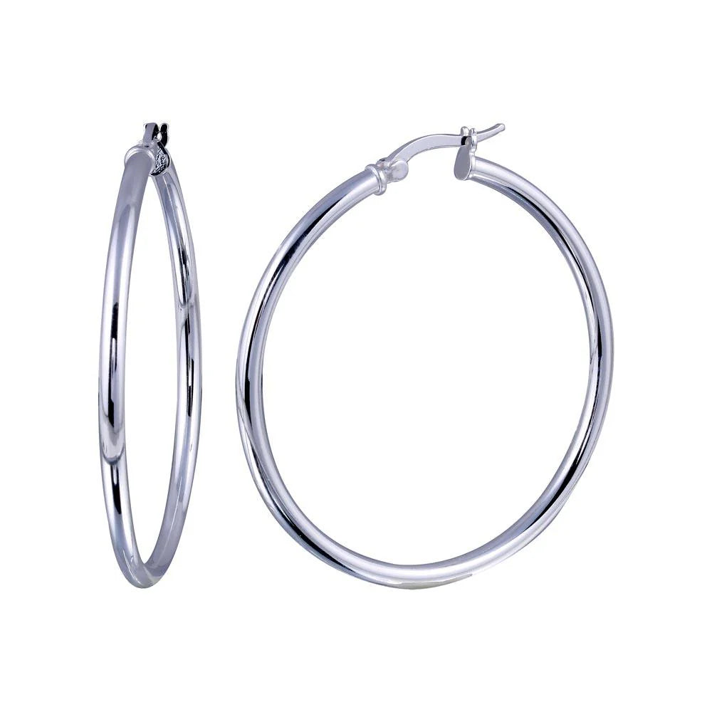 925 Sterling Silver Plain Hoop Earring 2.5mm