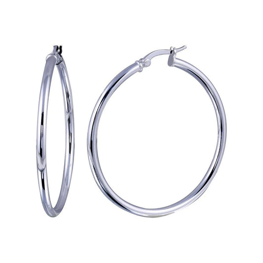 925 Sterling Silver Plain Hoop Earring 2.5mm