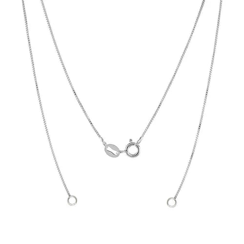 925 Sterling Silver High Polished Charm Replacement Box Chain 0.6mm