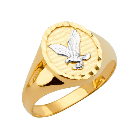 14K Men’s Two-Tone Eagle Ring