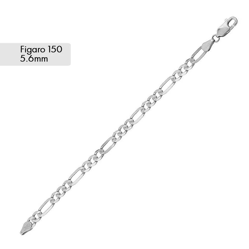 Silver Figaro 150 5.6mm Chain or Bracelet