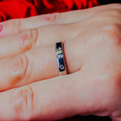 925 Sterling Silver Rhodium Plated Round CZ Cross Shank Design Ring