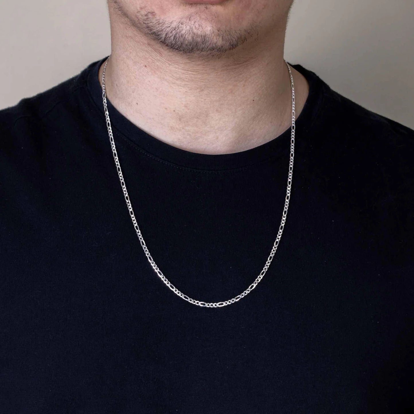 Silver Figaro 100 Chain and Bracelet 3.9mm