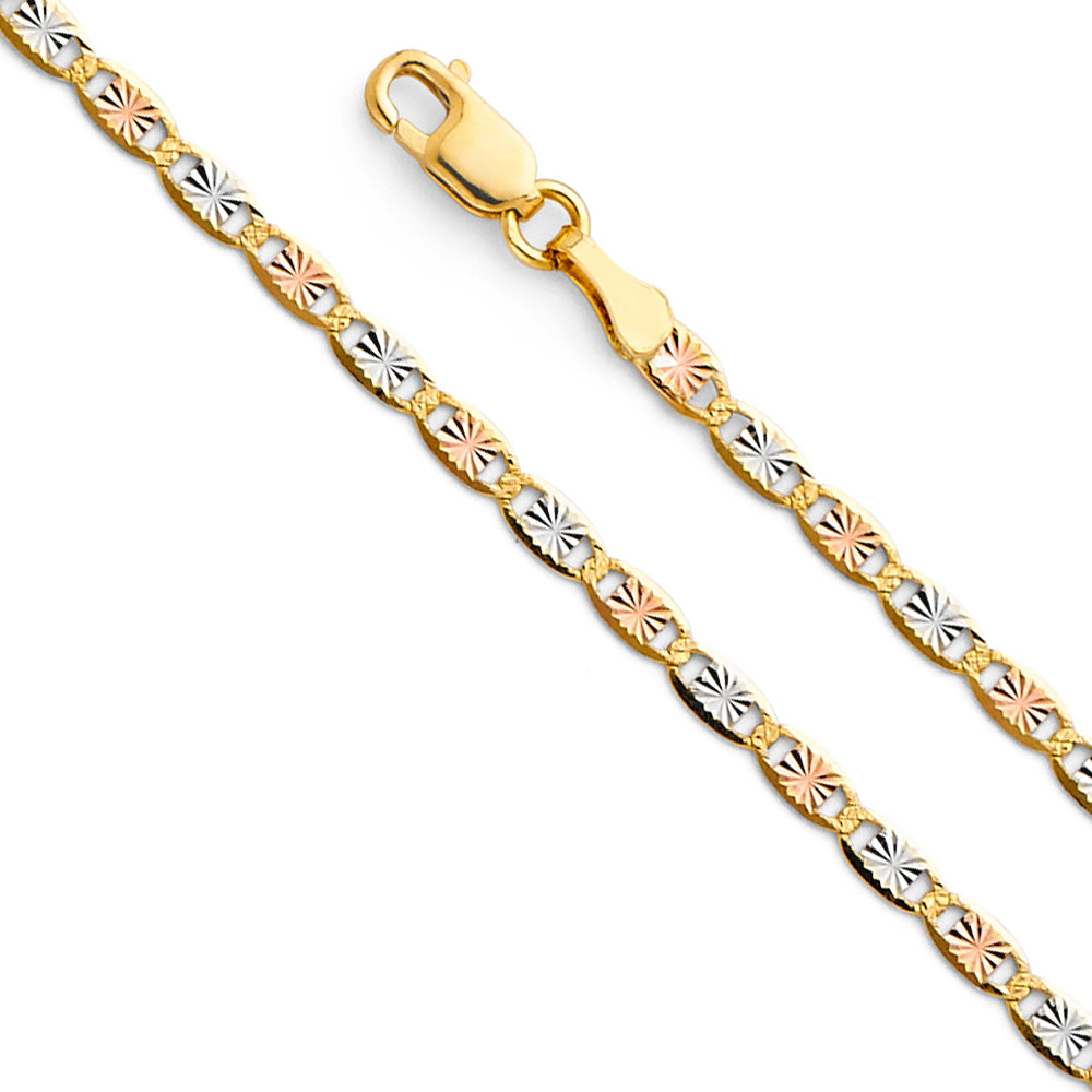 14K Gold 14K 3C 2.1mm Valentono Chain