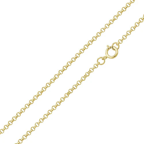 925 Sterling Silver Gold Plated Rolo Chain 1.4mm