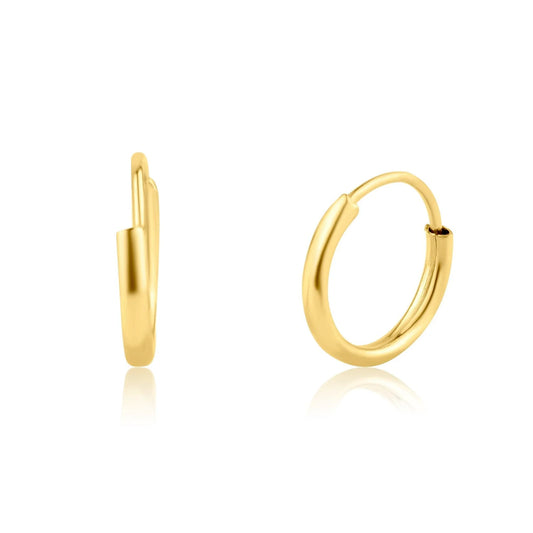 14 Karat Yellow Gold Huggie Hoop Earring