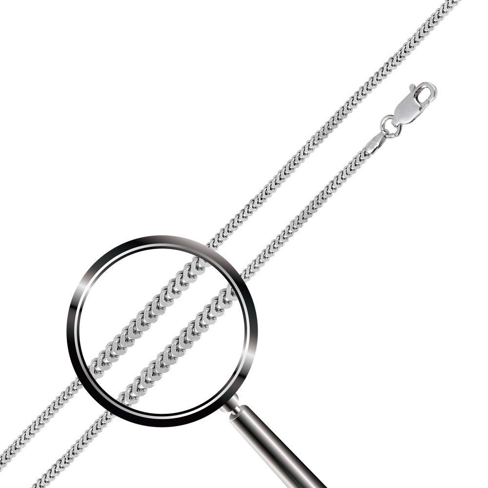 925 Sterling Silver Rhodium Plated Hollow Franco Chain 2.75mm