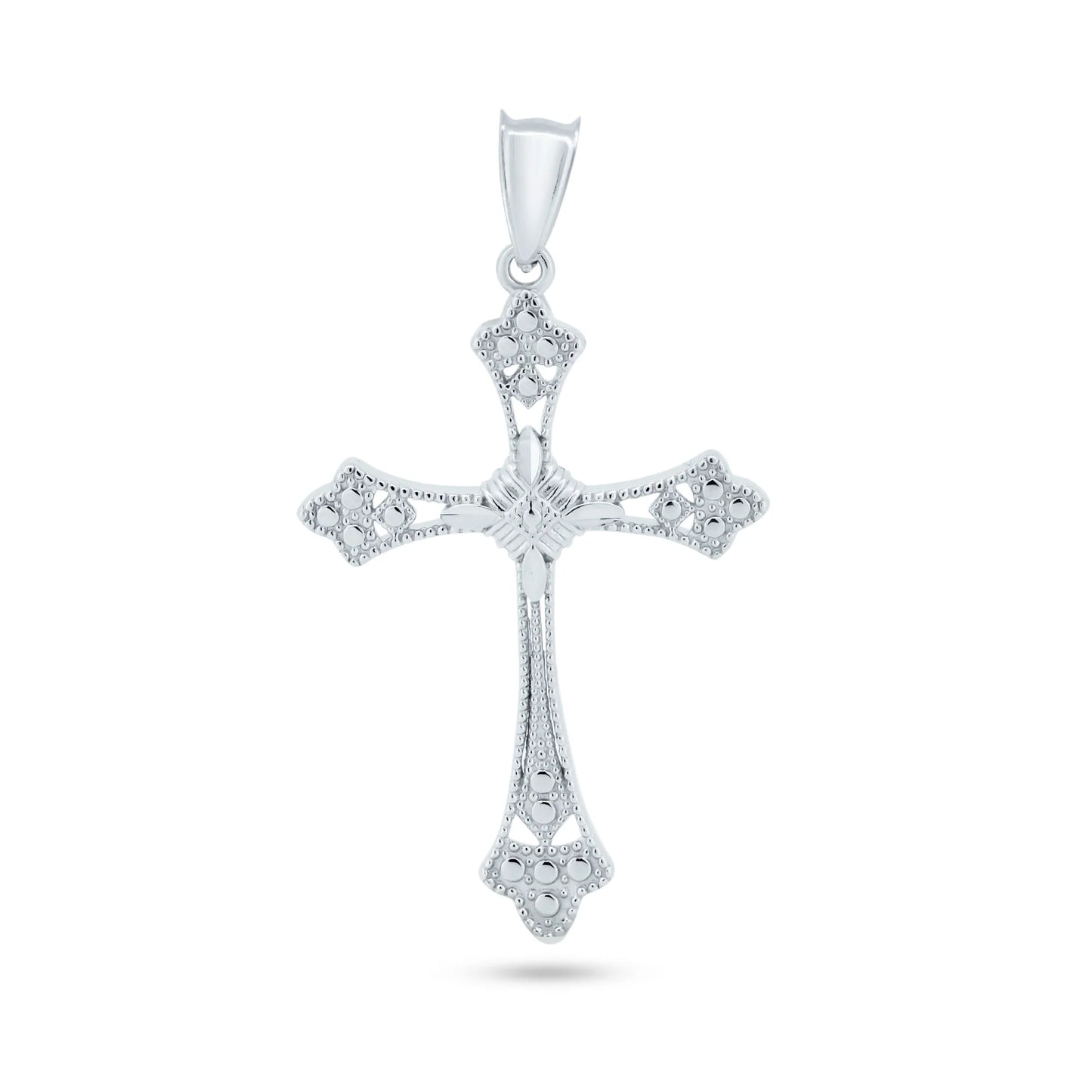 925 Sterling Silver Rhodium Plated  Cross Pendant