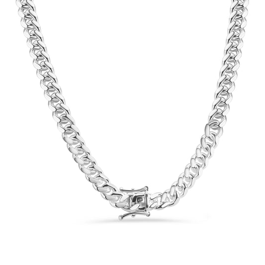 Silver Miami Cuban 250 9.1mm Chain or Bracelet Box Lock