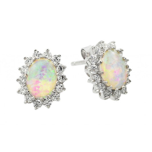 925 Sterling Silver Rhodium Plated Dangling Green CZ Stud Earrings