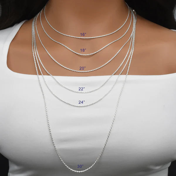925 Sterling Silver Rope 030 Chain 1.4mm