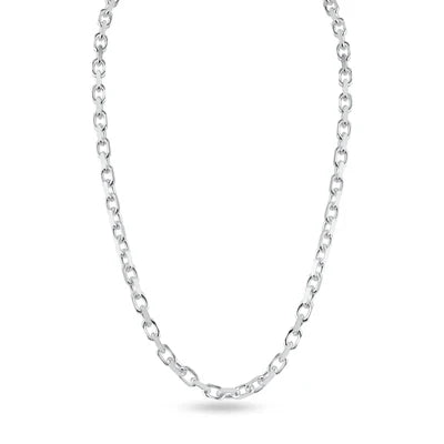 925 Sterling Silver Diamond Cut Forzatina Link 080 Chain 2.3mm