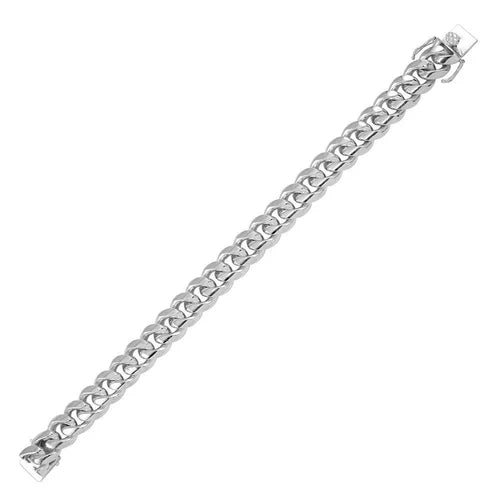 925 Sterling Silver Miami Cuban 180 6.5mm Chain or Bracelet Box Lock