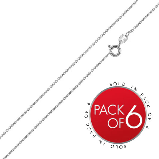 925 Sterling Silver Anchor 025 Chain 1mm (Pk of 6)