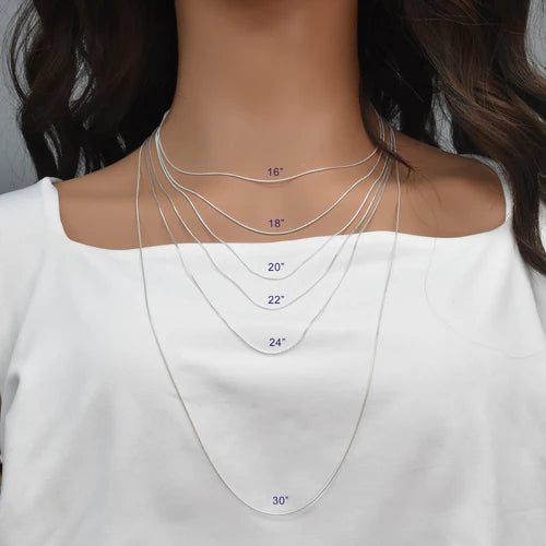 925 Sterling Silver Round Snake 015 Chain 0.8mm