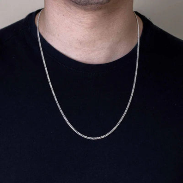 925 Sterling Silver Curb 060 Chain 2.1mm