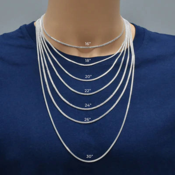 925 Sterling Silver Curb 060 Chain 2.1mm