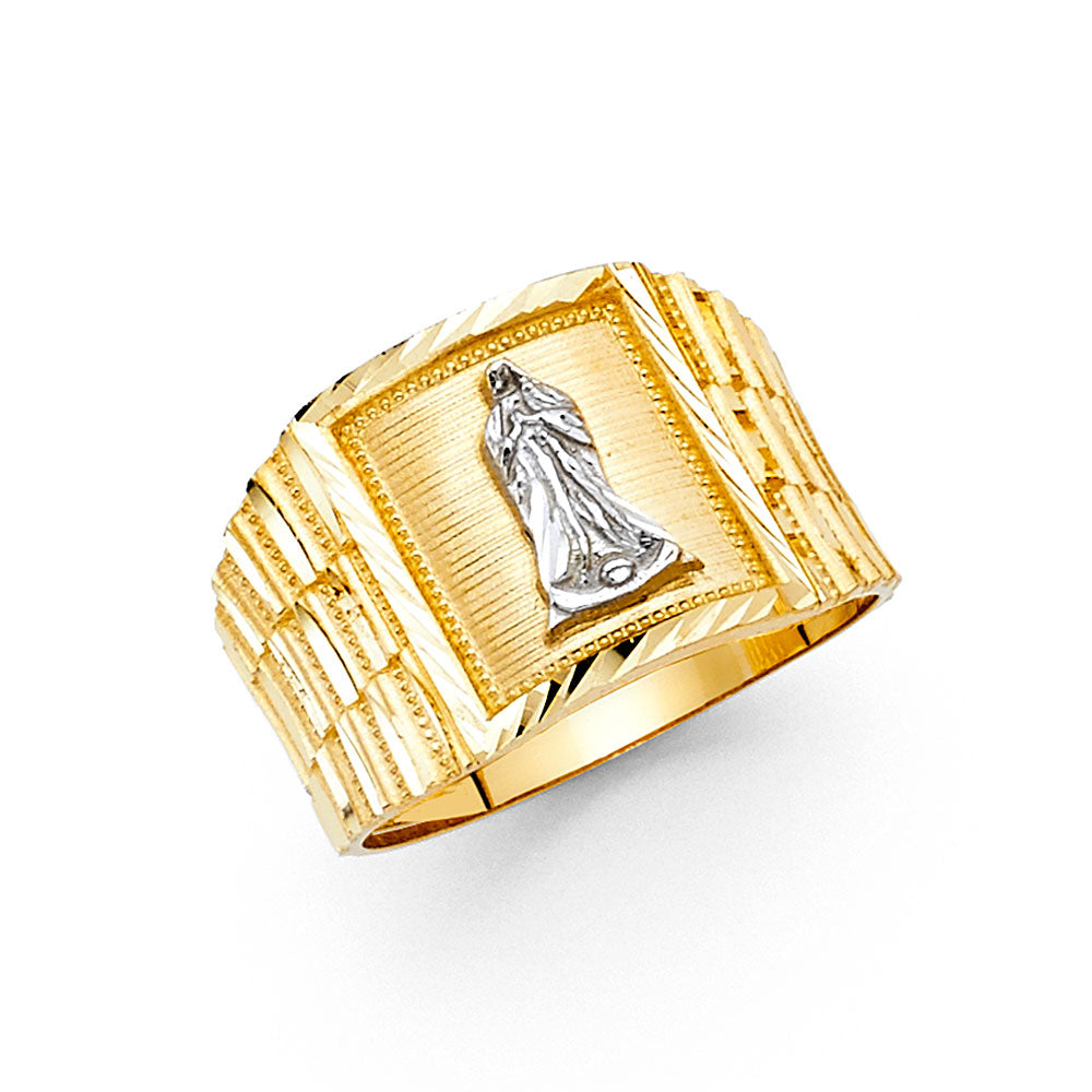 14K Men’s Two-Tone Virgen de Guadalupe Ring
