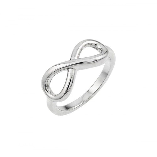 925 Sterling Silver Rhodium Plated Infinity Ring