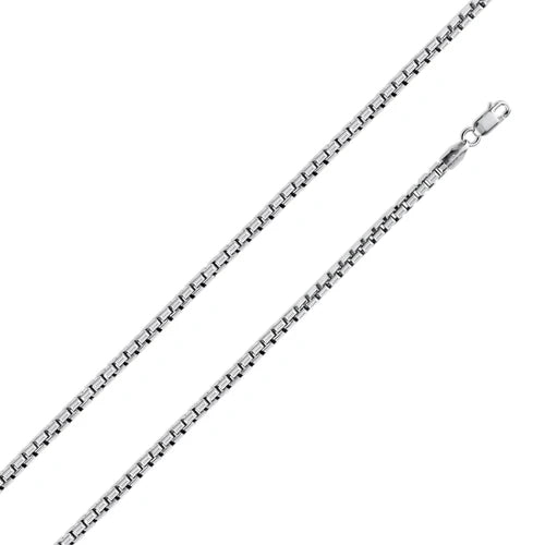 925 Sterling Silver Round Box 028 1.4mm Chain
