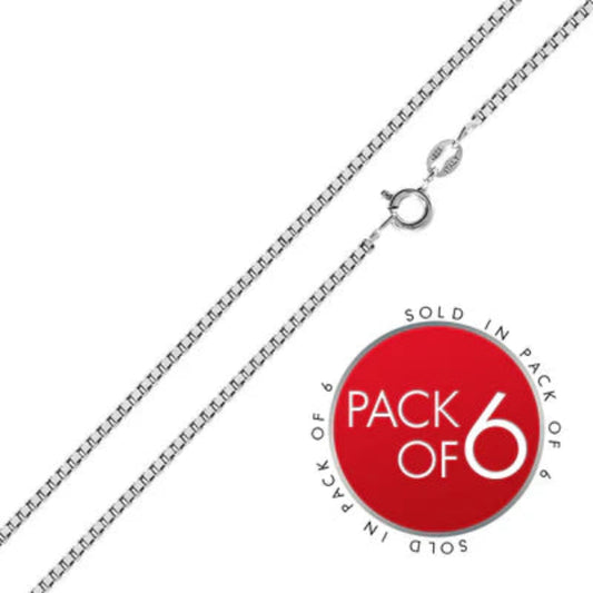 Silver Box 019 Chain 1mm (Pk of 6)