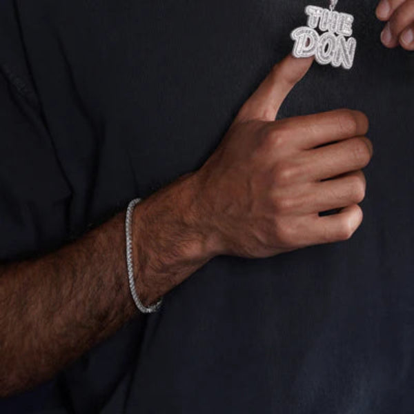 925 Sterling Silver Rhodium Plated Round CZ Tennis Necklace and Bracelet 3mm