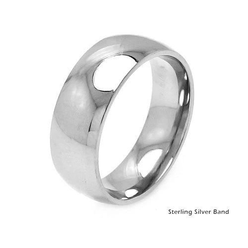 925 Sterling Silver High Polished Plain Wedding Band Round Ring