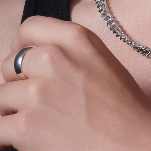 925 Sterling Silver High Polished Plain Wedding Band Round Ring