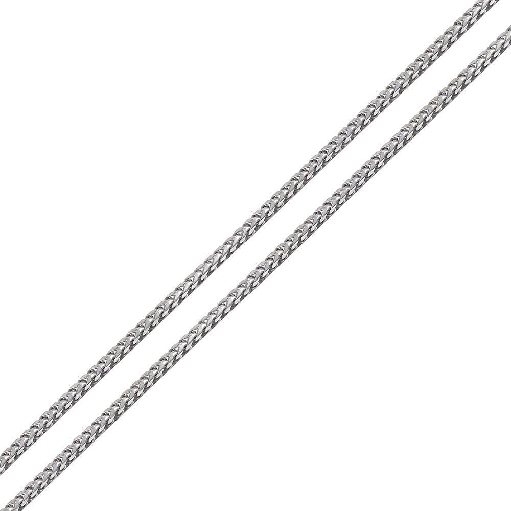 925 Sterling Silver Rhodium Plated Franco Chain 2mm