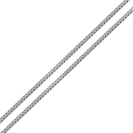 925 Sterling Silver Rhodium Plated Franco Chain 2mm