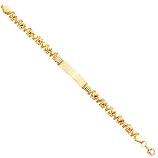 14K Yellow Gold Children’s Elephant Design ID Bracelet