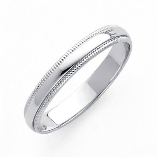 14K Yellow Gold Milgrain Edge 3mm Wedding Band