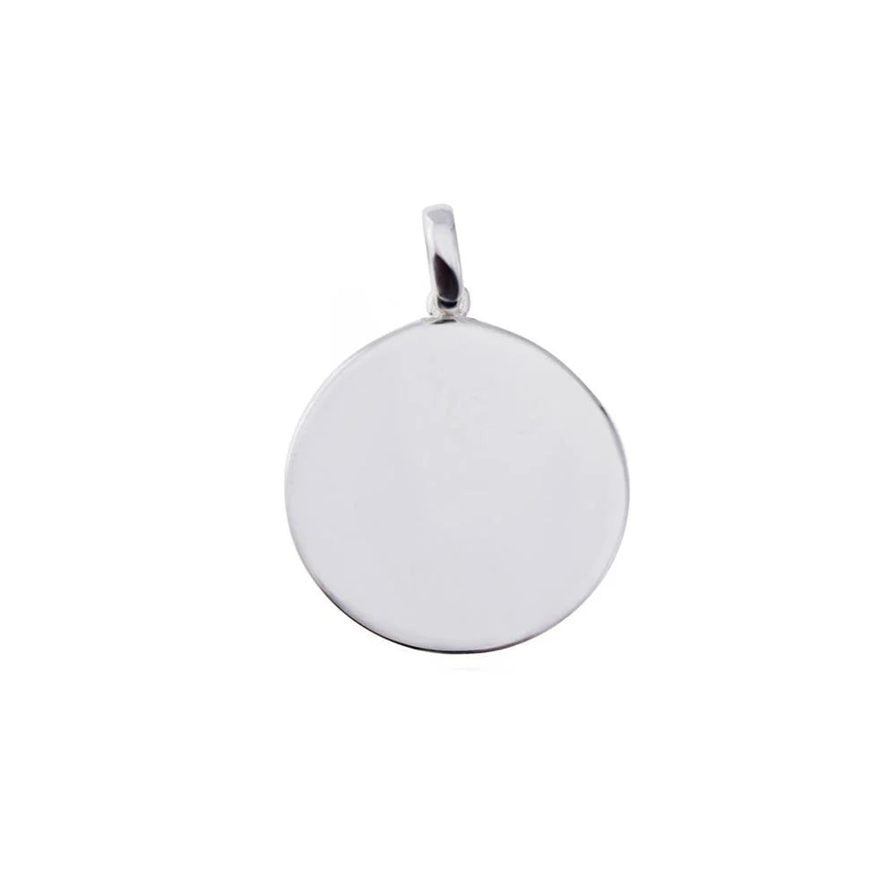 925 Sterling Silver High Polished Disc Engravable 12mm