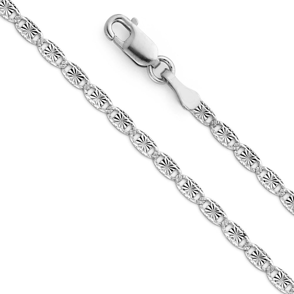 14K Gold 14KW 2.1mm Valentino Star/Edge DC Chain