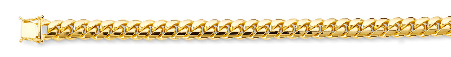 14K Gold 9mm 14K Solid Yellow Gold Miami Cuban Necklaces & Matching Bracelets