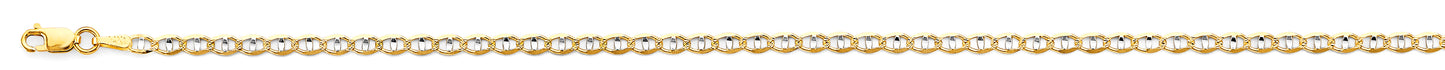 14K 2T 2.9mm Light Mariner Chain