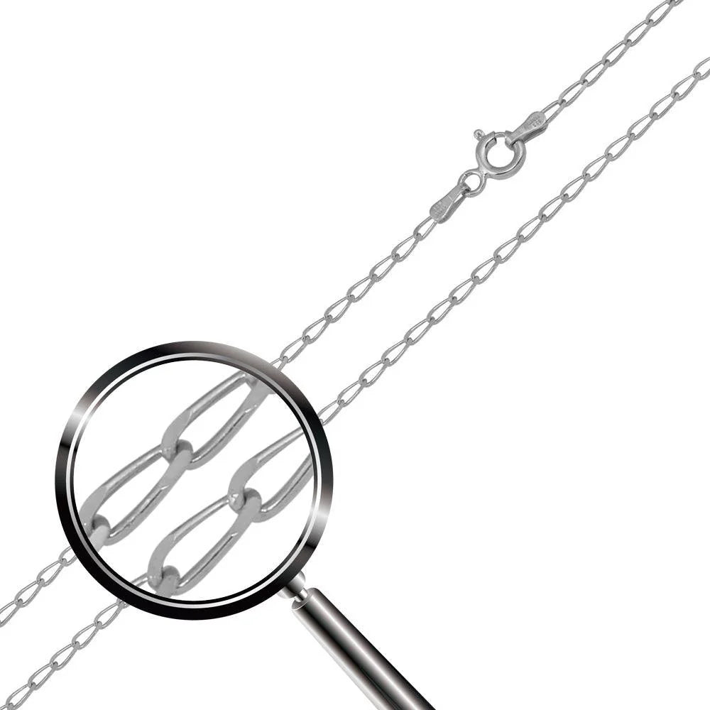 925 Sterling Silver Rhodium Plated DC Link 040 Chain 1.4mm