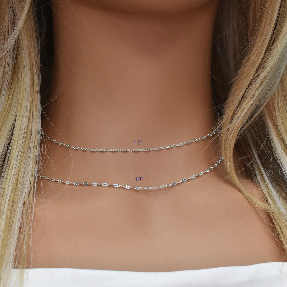 925 Sterling Silver High Polished Diamond Cut Oval Link 030 Chain