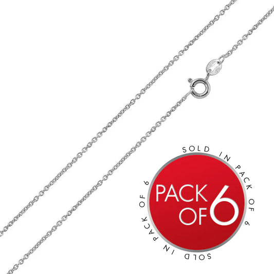 925 Sterling Silver Anchor 030 Chain 1.2mm (Pk of 6)